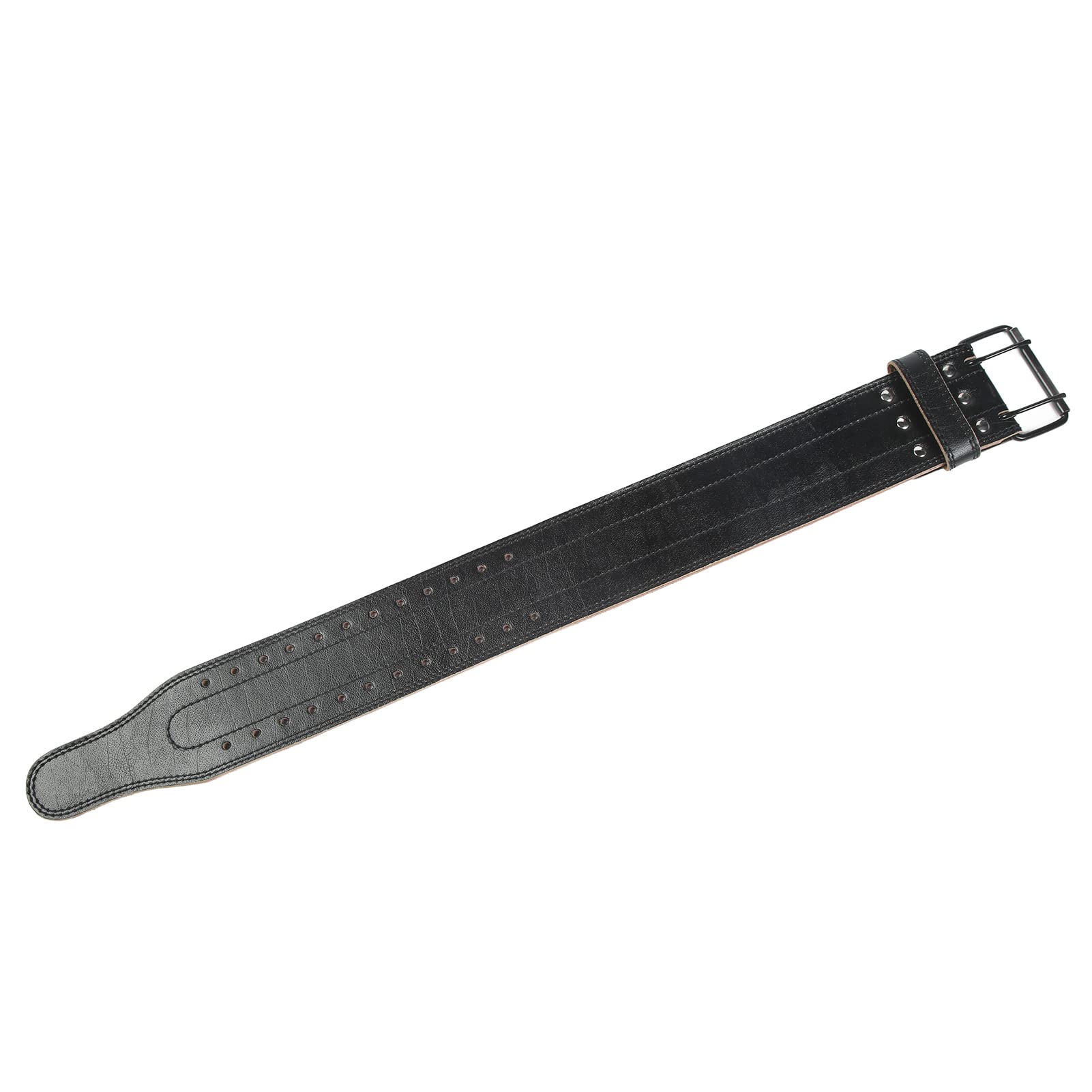 Ceinture d'haltérophilie en cuir, soutien lombaire pour l'entraînement de powerlifting avec boucle en acier, ceinture de musculation ajustable pour les squats, les soulevés de terr