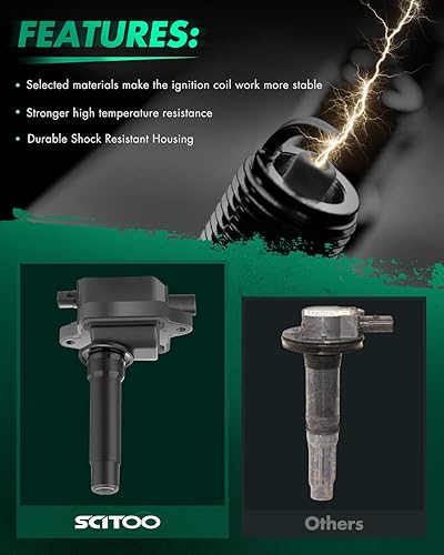 Vista 1397 de SCITOO 1 bobinas de encendido con 4 bujías de iridio para Chevrolet 2011-2015 Cruze 1.4L 2016 Cruze Limited 1.4L 2012-2020 Sonic 1.4L 2013-2021 Trax