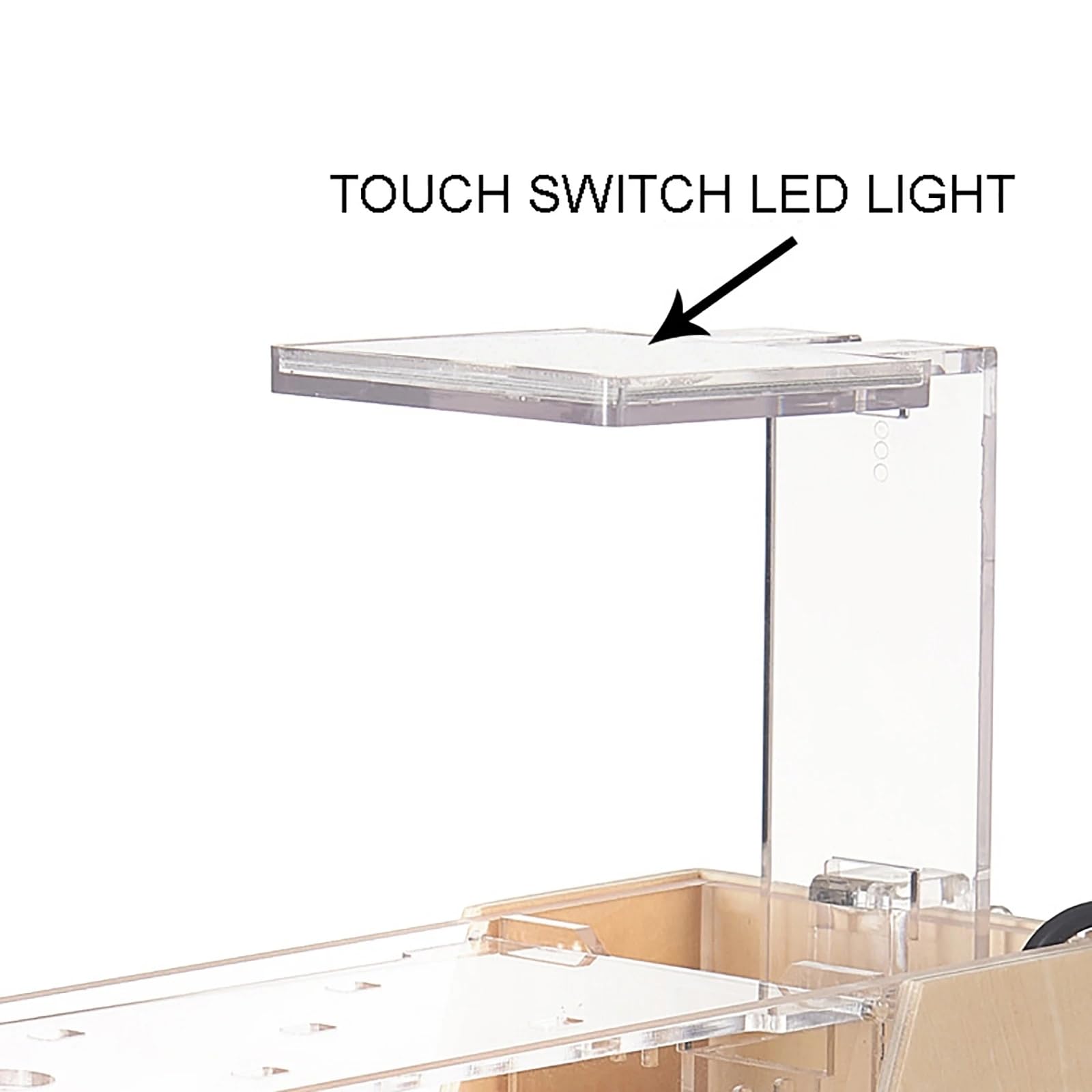 Acuario Acrílico con Luz LED, Tanque De Pescado Betta para Oficina/Dormitorio, Cuenco Moderno Y Moderno De Pez Dorado con Bomba De Agua con Energía USB De 2.5 W,A