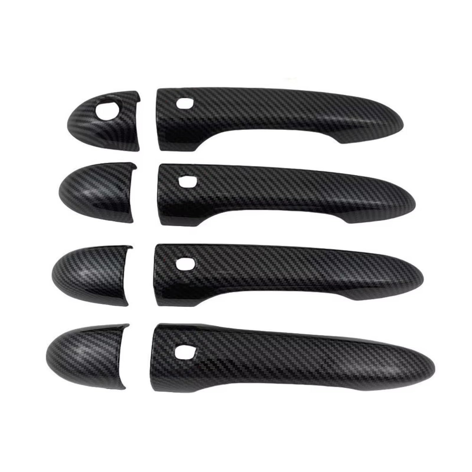 FVOIRSS Outer Door Handle Compatible with Maserati for Quattroporte 2013-2024 Car Exterior Door Handles Covers Decoration Sticker Trim Protector Styling(Carbon Fiber,4 Smart)