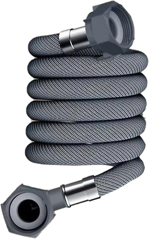 Ablaufschlauch für Waschmaschine, flexibler Geschirrspüler-Zulaufschlauch, Verlängerung, gewellter Waschschlauch-Adapter, gebogener Schlauch-Ersatz (für 3 m)