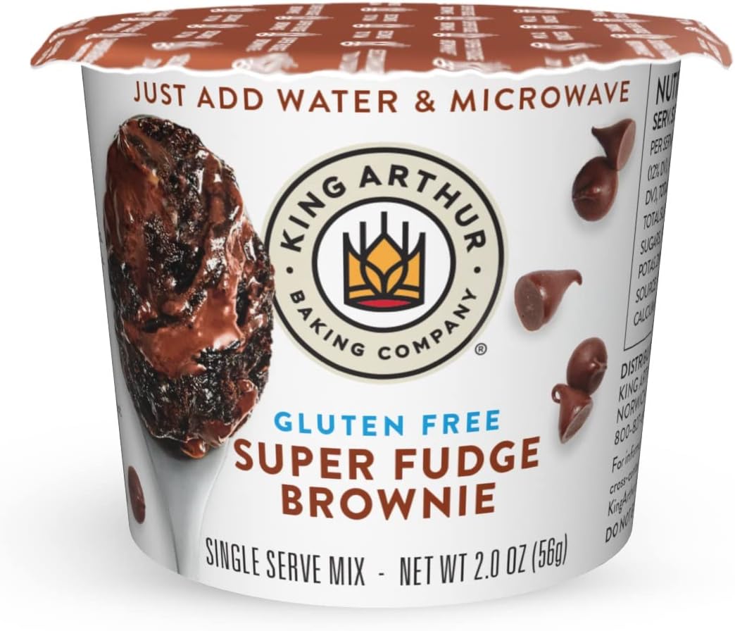 King Arthur Flour Gluten-Free Single Serve Super Fudge Brownie Mix, 2 Oz, 12 Count