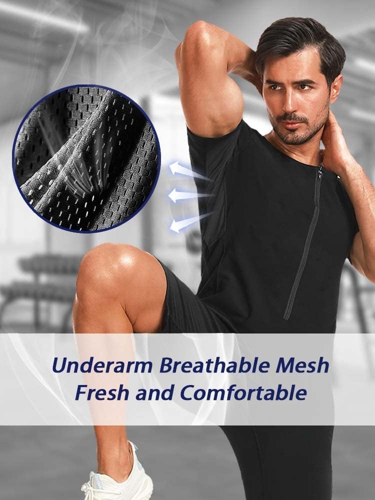 Tuta da sauna uomo effetto sauna pantaloncini allenamento fitness intrappolamento calore