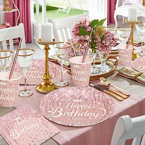 Stoviglie per Feste di Compleanno Ragazza, 69pcs