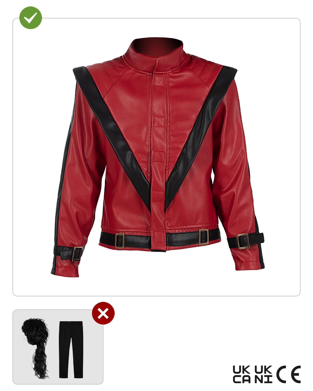 Funidelia Veste Officielle de Michael Jackson Thriller pour garçon. Accessoires de déguisements pour enfants pour fêtes, Carnaval et Halloween
