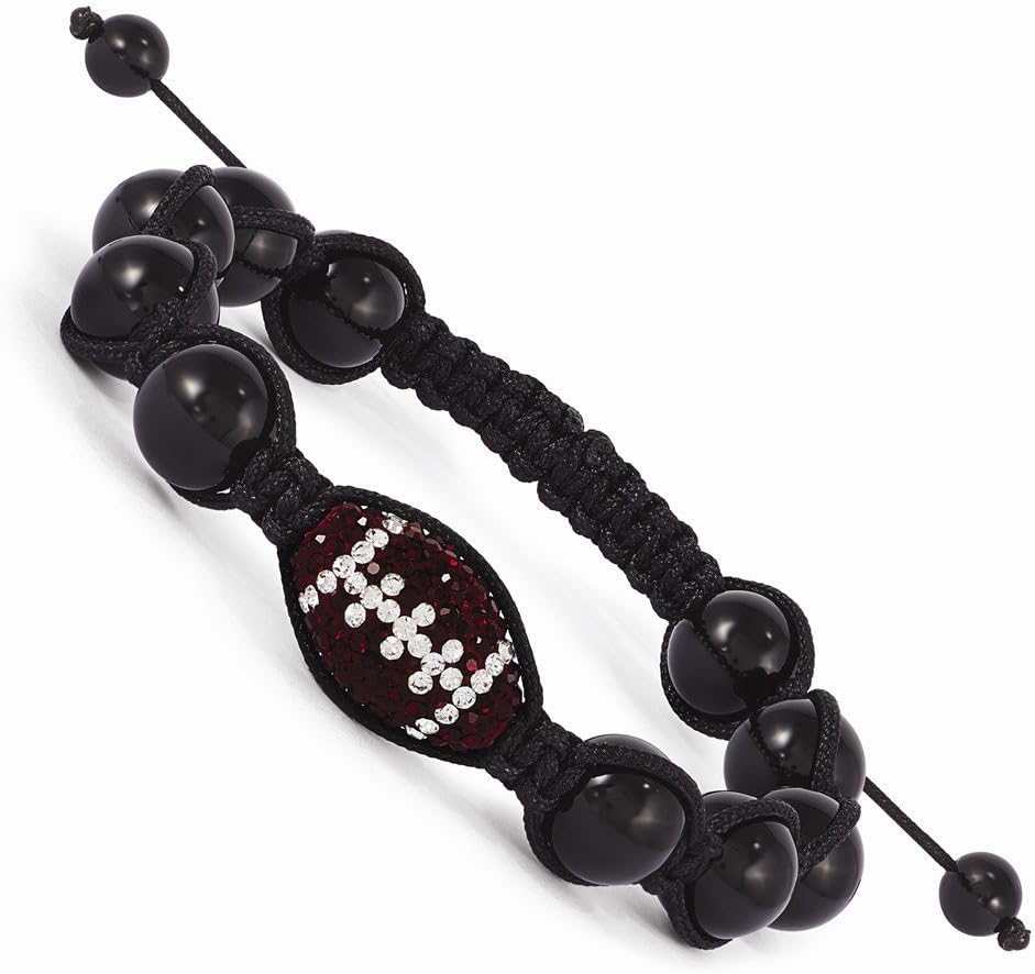 Swarovski Elements U of Alabama Football Macrame Bracelet