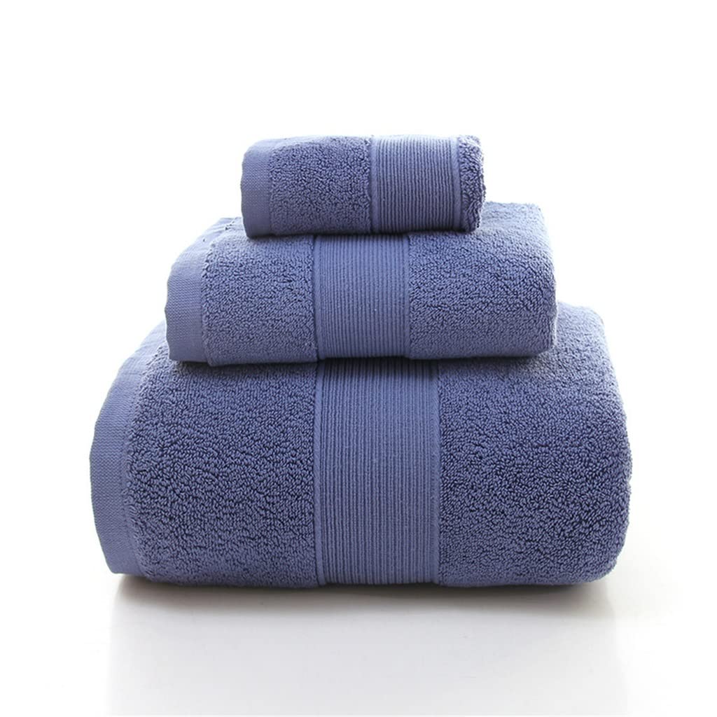 Cotton Bath Set Towels White Bathroom 1Large Bath Towels 1 Hand Towels 1 Washcloths Highly Absorbent Towel for
