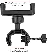 Vista 2 de Soporte de micrófono Soporte de teléfono Soporte de micrófono de plástico para teléfonos giratorios de 360 grados Clip