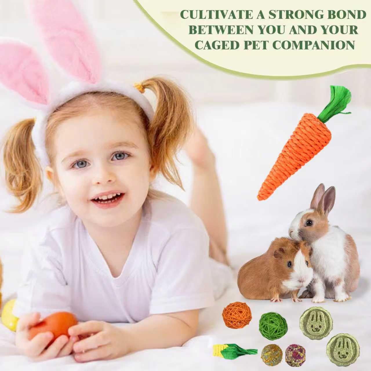 LIUQOBN 25 Pack Rabbit Toys Set, Rabbit Toys Boredom Breakers for Bunny Hamsterand Guinea Pig and Chinchilla, Small animal puzzle toys - Image 4