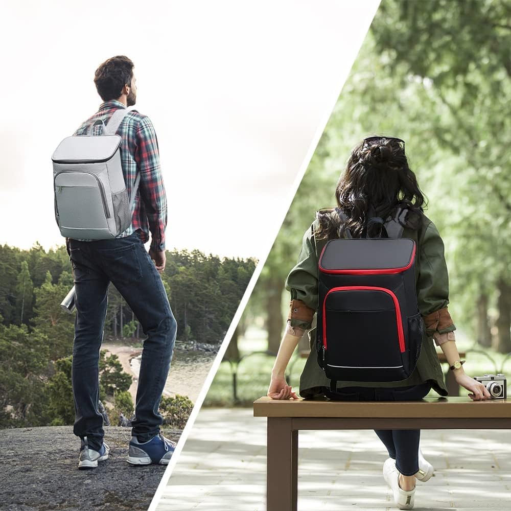 KIPOP Mochila isotérmica para el almuerzo a prueba de fugas, para camping al aire libre, senderismo, pícnics y playa