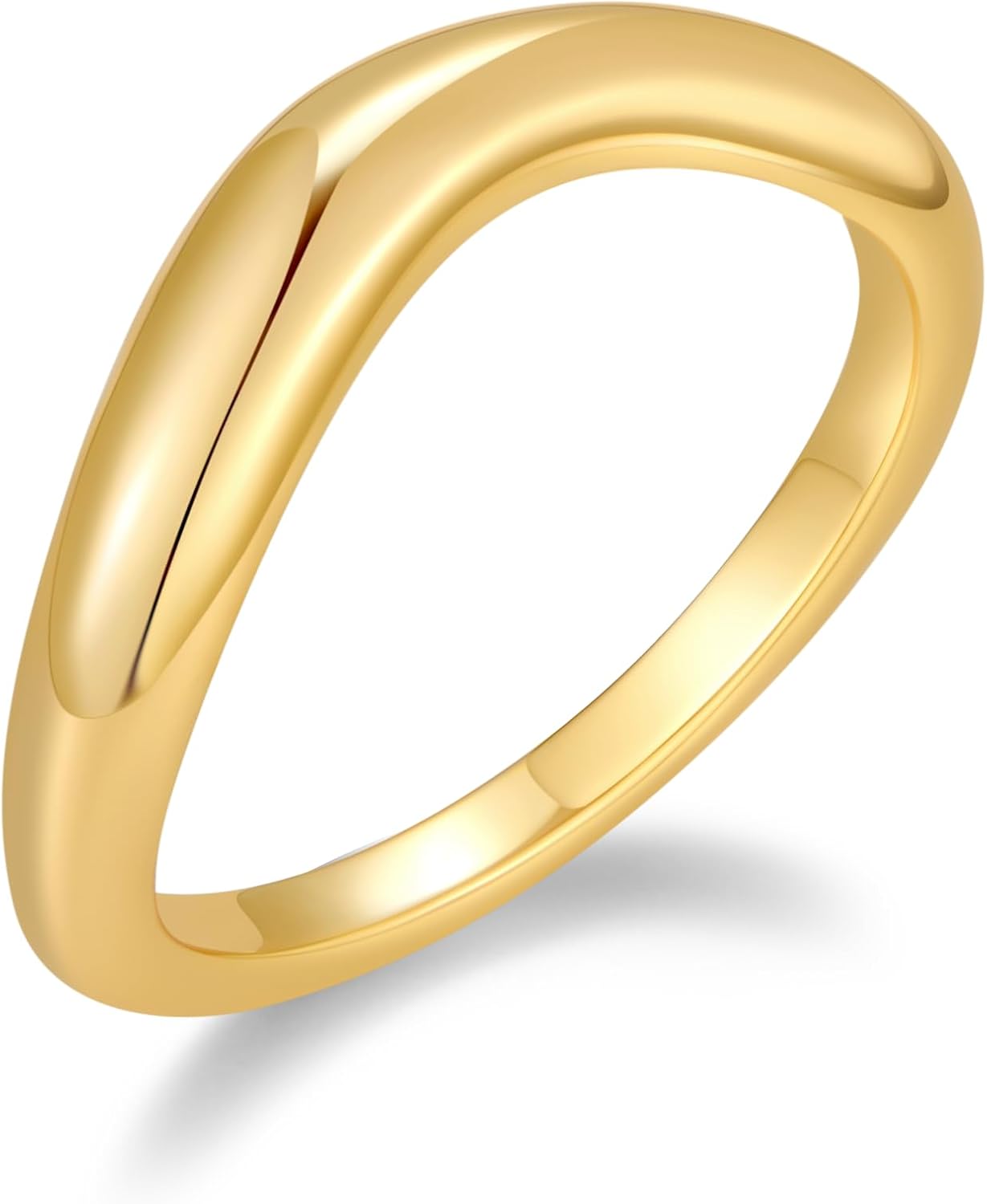 LILIE&WHITE Wave Gold Rings For Women Fashion Twisted Gold Ring Jewelry Gift