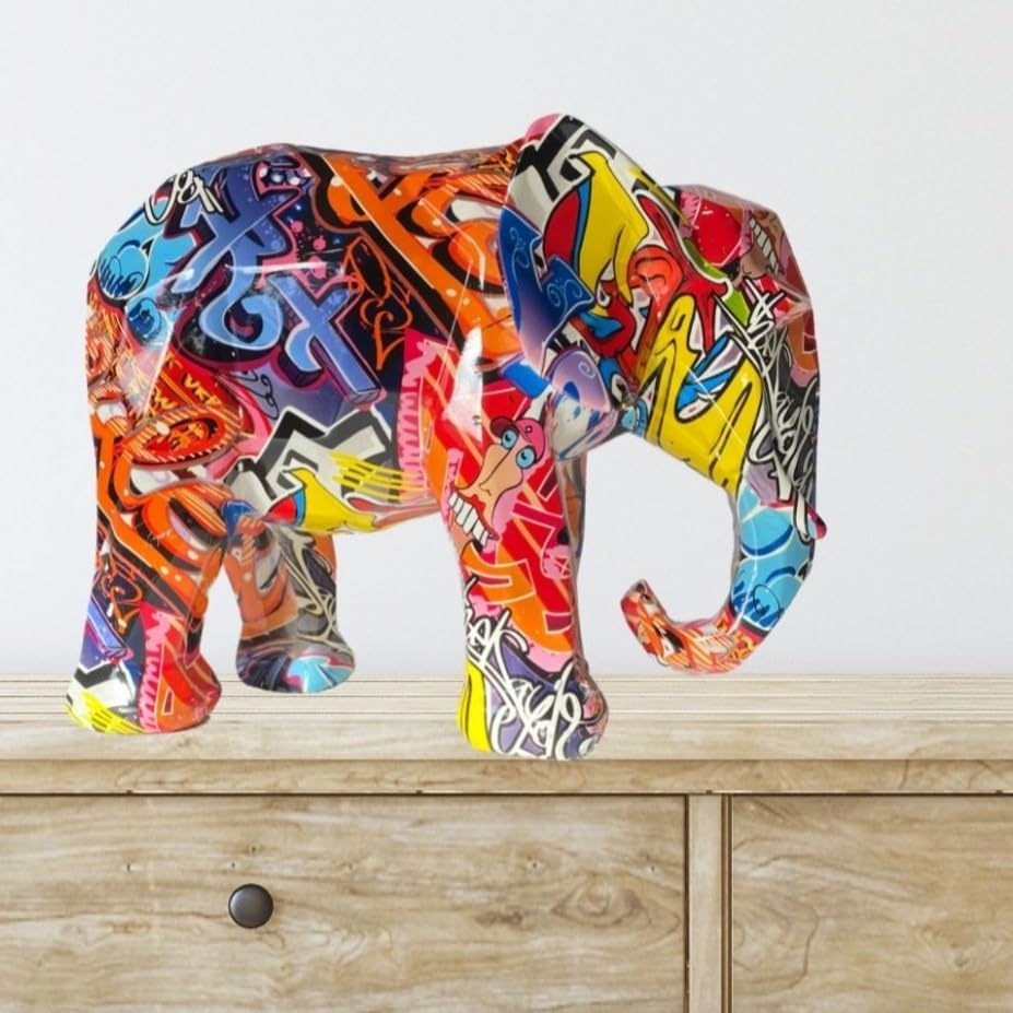 Miniatura 2 de ImprovingLife Elefante asiático multicolor 23 x 12.5 x 18.5