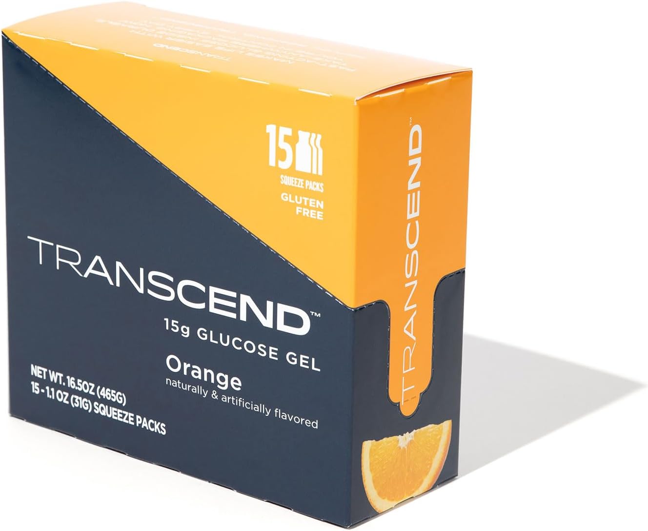Transcend Fast Acting Glucose Variety Pack - Assorted Flavors - FSA/HSA Eligible - Glucose Shots & Glucose Gel Packs for Diabetics, Alternative to Glucose Tablets - Precise 15g Dose, Made in USA