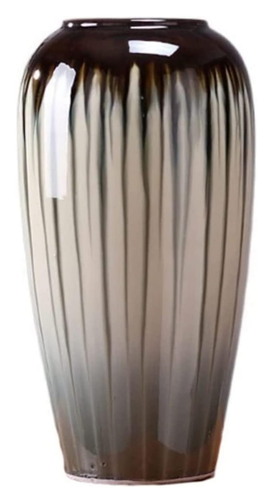 asdchZen Vase Flower Vase Chinese Zen Decorative Ornaments High Temperature Kiln Varying Glaze Ceramic Vase Desktop Flower Inserter Vases Flower Pot Desktop Decor -Gold,Golden