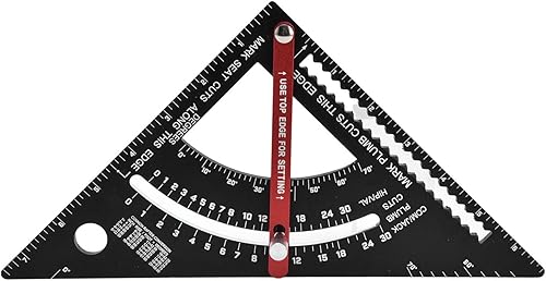 Miniatura 7 de RANNYY Regla triangular, regla ajustable, herramienta de diseño multifuncional de carpintería de aleación de aluminio movible