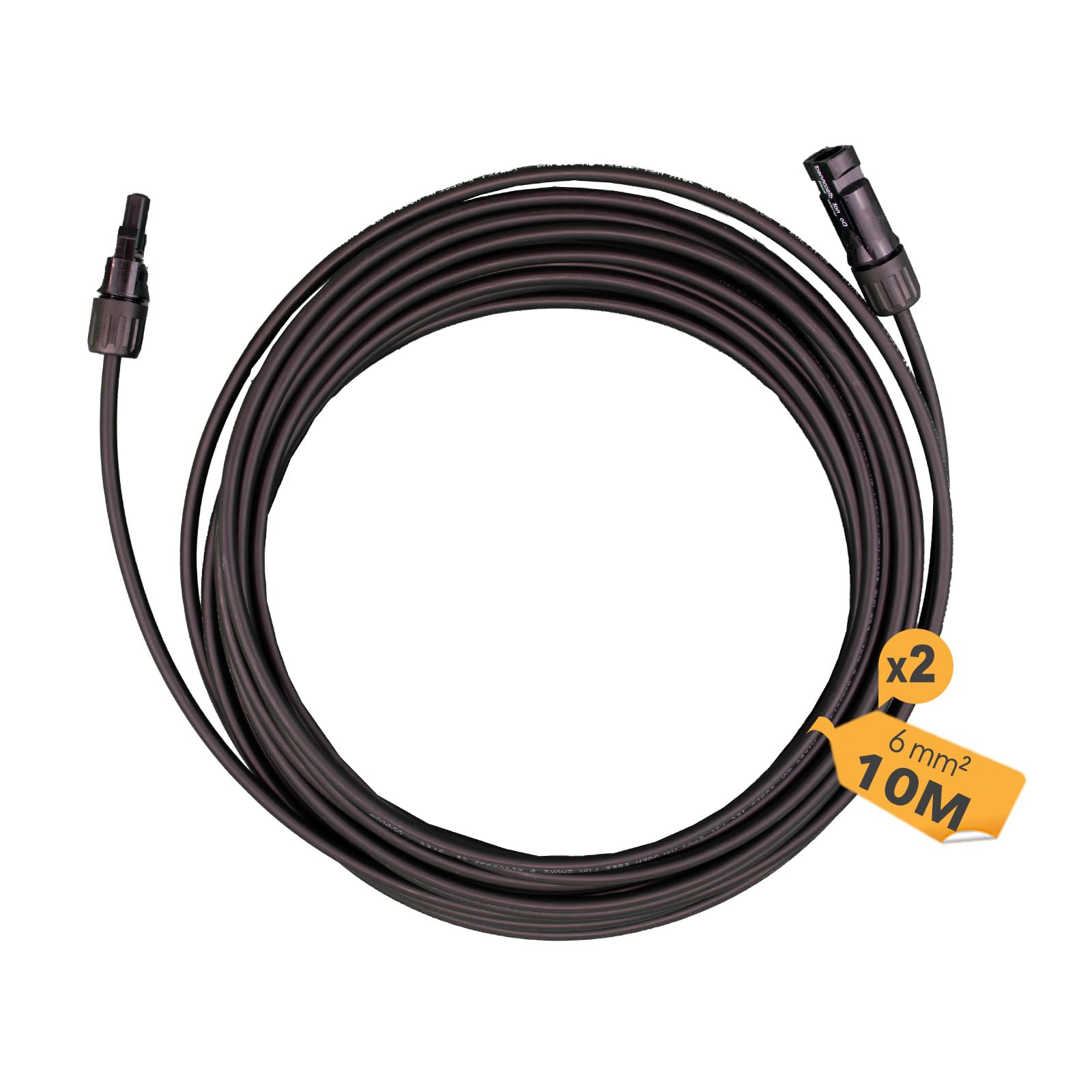 Cavo di collegamento professionale da MC4 a MC4, 6 mm², 10 m