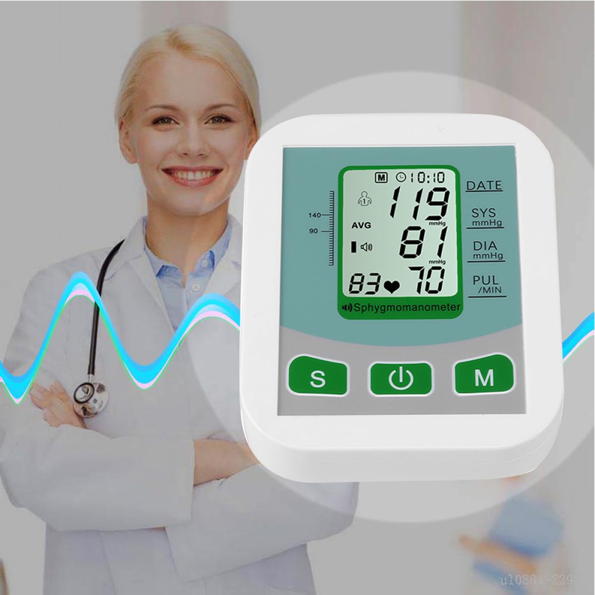 Ipetboom Misuratore Pressione Braccio Digitale con Rilevazione Battito e Memoria Misurazioni Funzione Voce Alimentazione Batterie Aaa Non Incluse per Monitoraggio Ipertensione Affidabile