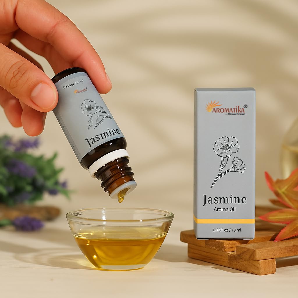 AROMATIKA Aroma Oils, Lavender & Jasmine Essential Fragrance Oil 10 ml for Home Fragrance, Diffuser, Burner for Home, Office & Hotel (Pack of 2) 2
