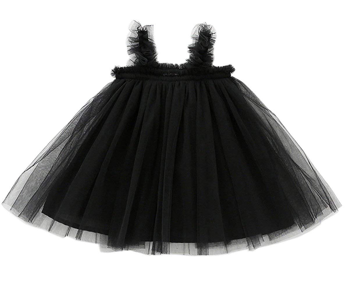 GSVIBK Baby Girls Tutu Dress Sleeveless Toddler Cotton Tulle Skirt Princess Party Prom Dresses