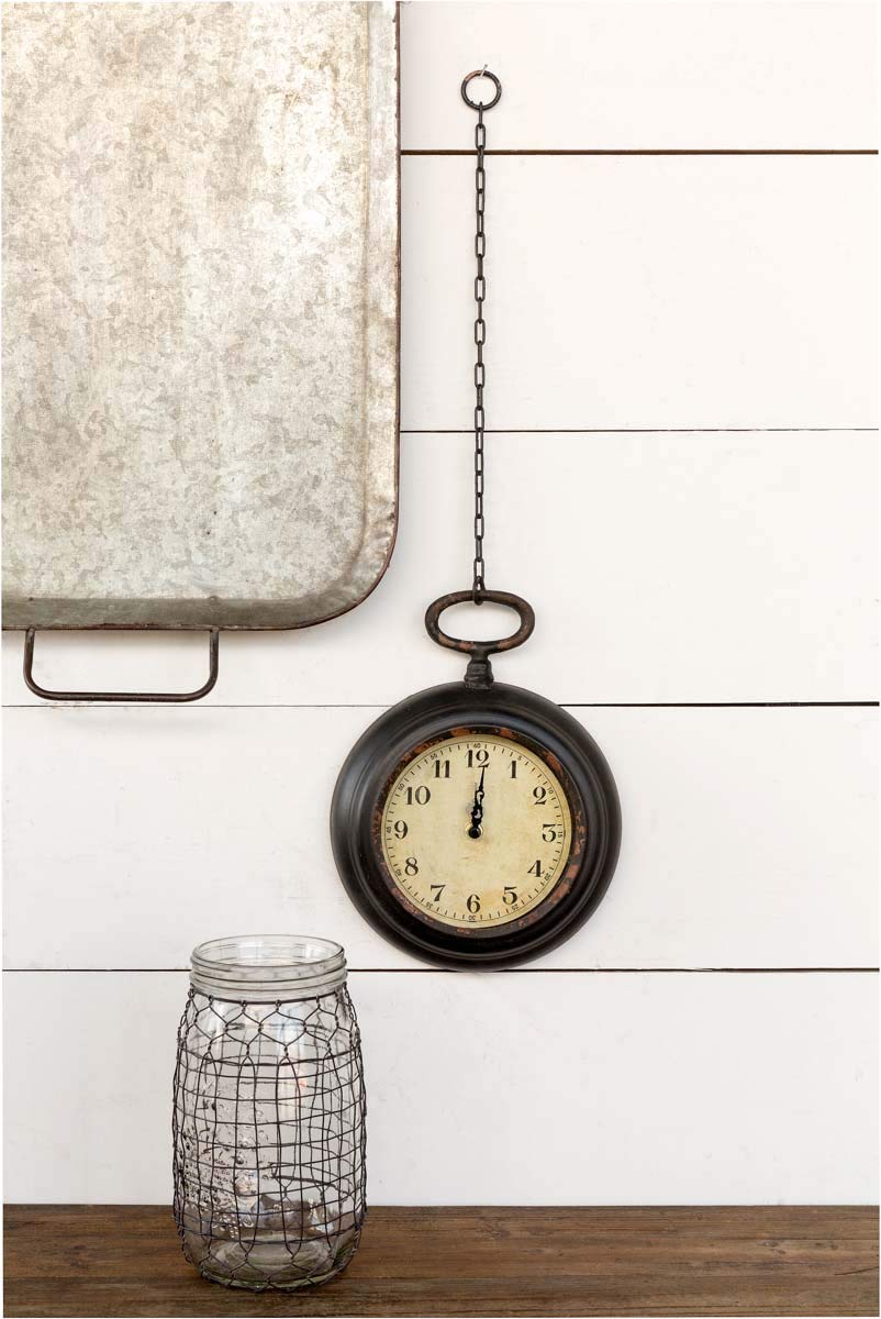 Amazon.com: Wall Clock with Pocket Watch Design by Park Hill