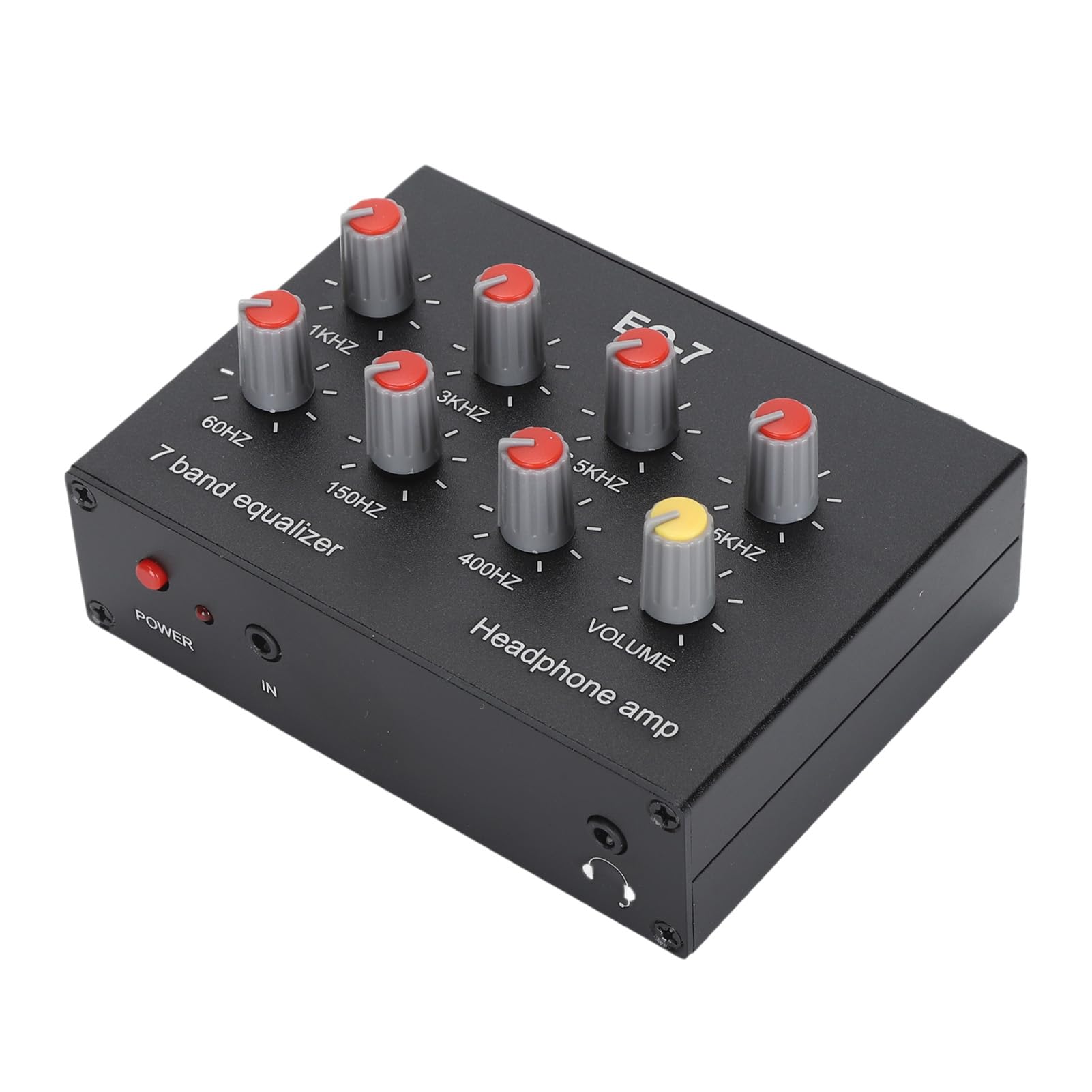 Focket Égaliseur Numérique 7 Bandes, Réglage des Basses élevées ± 12 DB, égaliseur Numérique, Sonore avec Interface 5,5 X 2,1 pour Systèmes Stéréo de Voiture et Maison, Prise en Charge des écouteurs