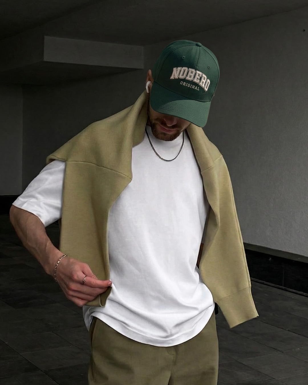 Nobero Herrenmützen, Baseballmütze aus hochwertiger Baumwolle, Sportmütze für Herren mit verstellbarem Riemen, stilvolle lässige Mütze für den Alltag, atmungsaktive Mütze