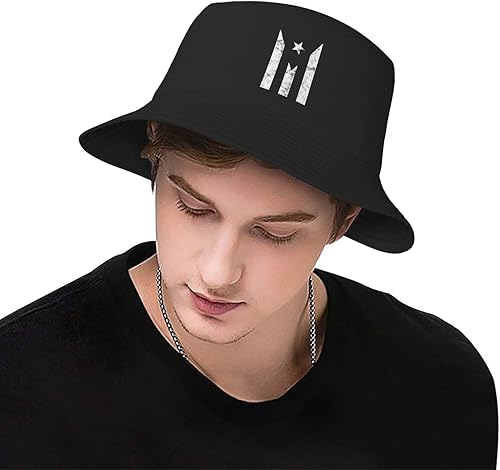 Miniatura 2 de Gorra de pesca con bandera de protesta blanca y negra de Puerto Rico, gorra de pesca con protección UV, sombrero de cubo unisex para viajes,
