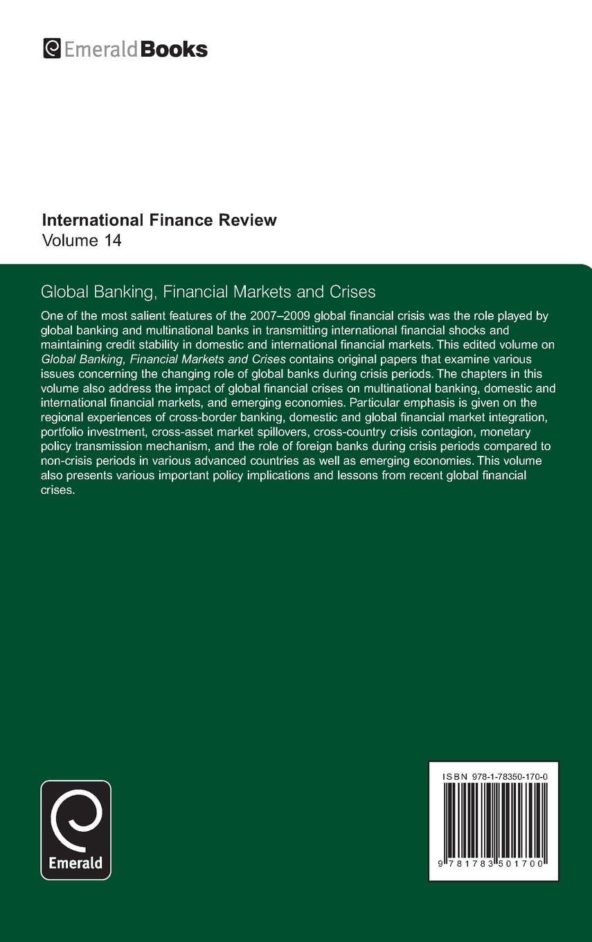 Global Banking, Financial Markets and Crises: 14