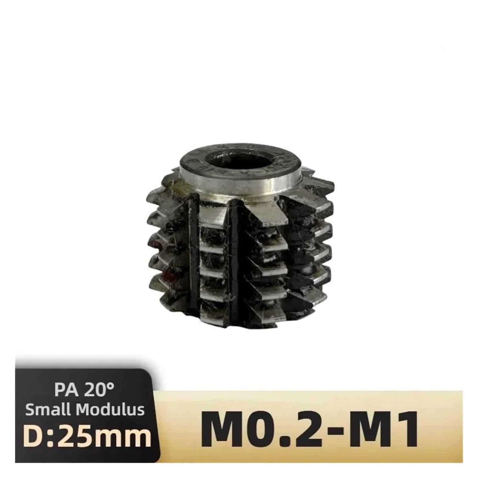Fresadoras de fresado con fresas de engranajes de módulo pequeño, HSS6542 PA20 OD: 25 mm ID: 8 mm(M0.5-25x15x8mm)
