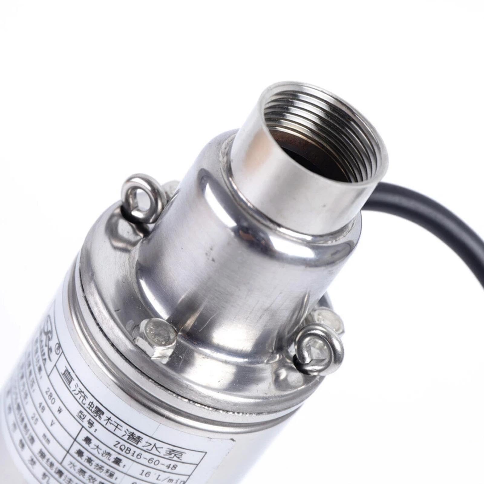 Pompa per fontana profonda, 280 W DC 48 V, pompa sommersa in acciaio inox, pompa sommergibile, pompa solare, per acqua domestica, giardino, stagni