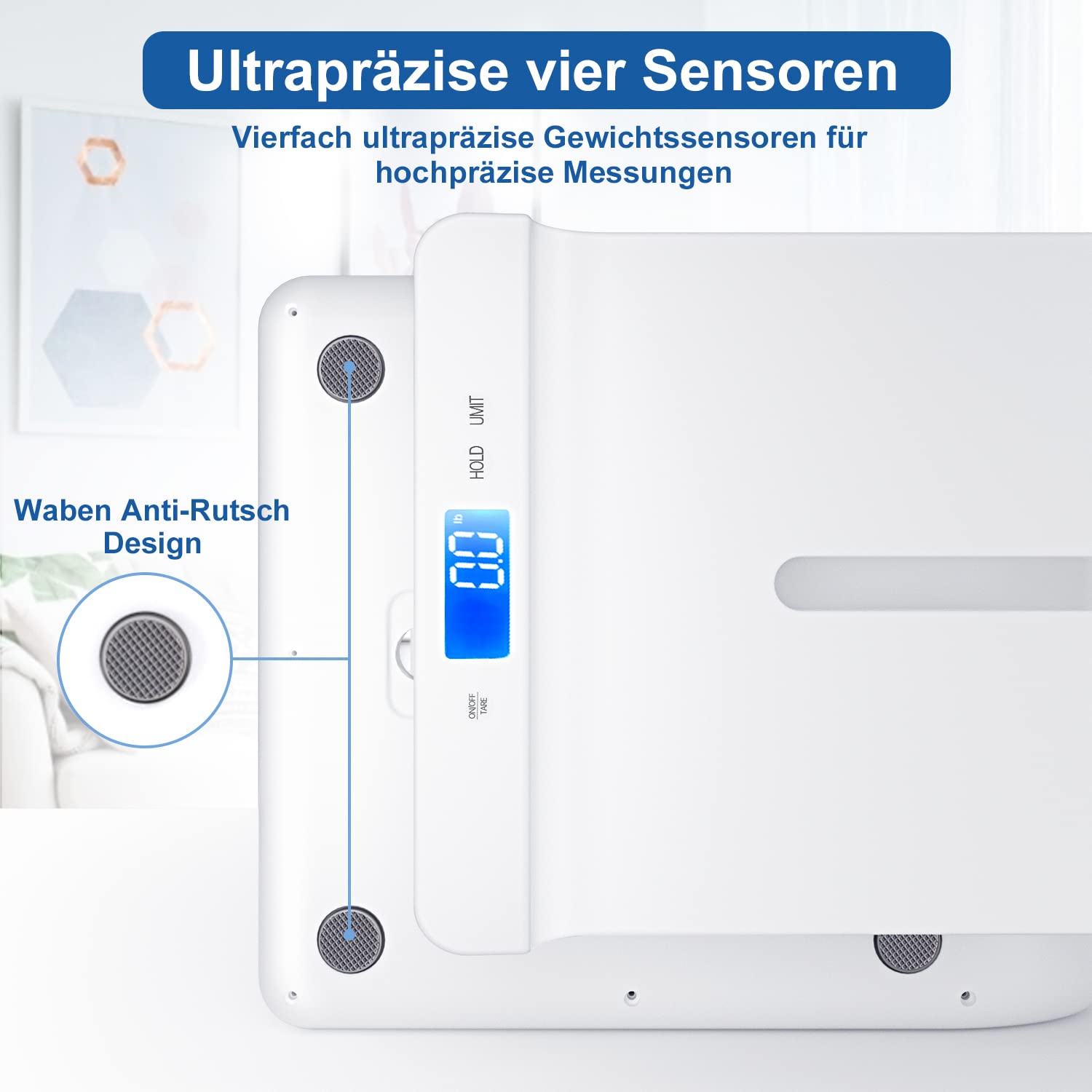 UNICHERRY Bluetooth Babywaage, Tierwaage, Multifunktionale baby waage mit herausnehmbarem Tablett, Babywaage digital mit Tara- und Haltefunktion, kostenlose App und Batterien (max: 100 kg)