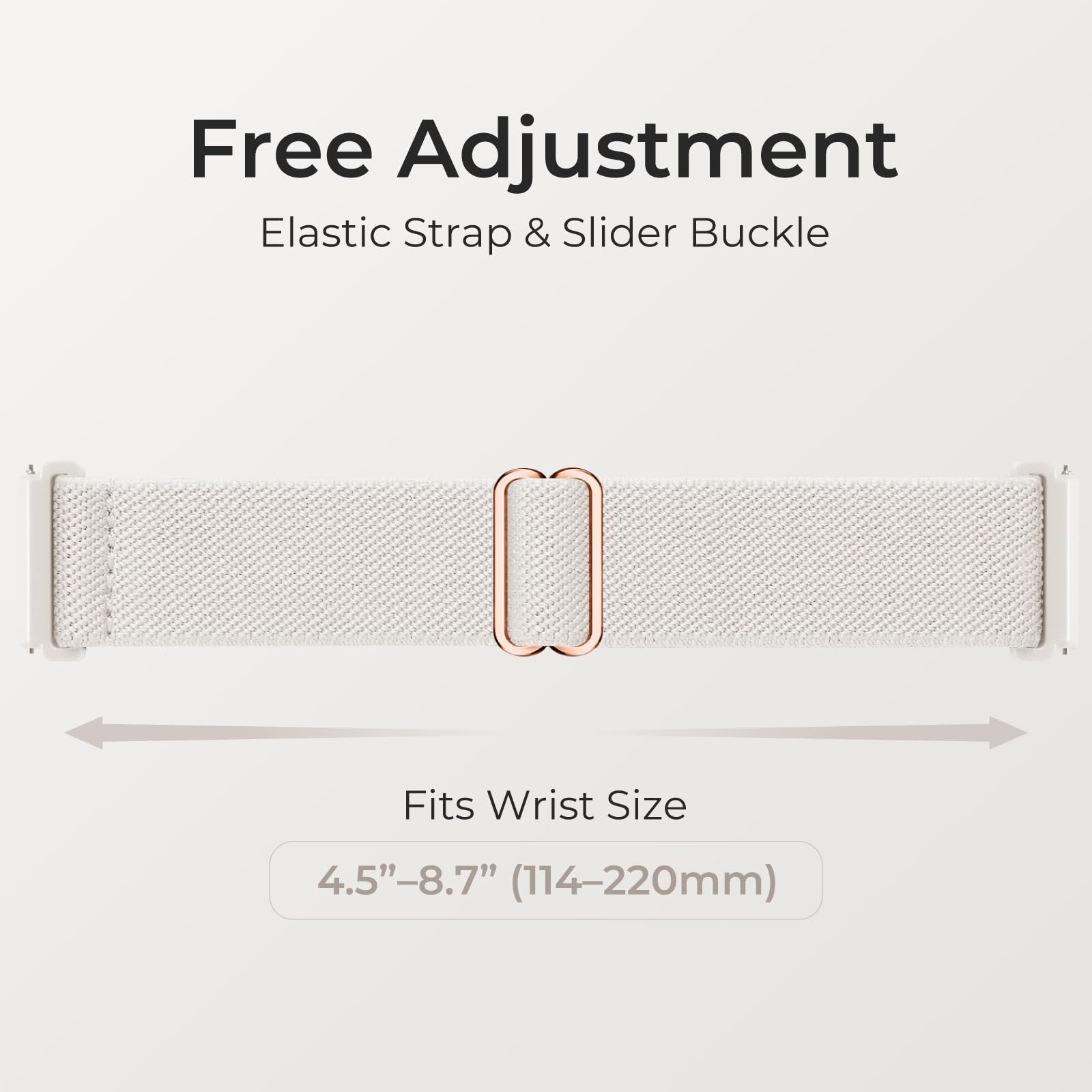 Butifacion 6 Pack 20mm Stretchy Watch Bands Compatible with Garmin Vivoactive 5/6/Forerunner 55/165, Nylon Elastic Fabric Adjustable Sport Straps Replacement Wristbands for Garmin Venu Sq 2 Women Men — view 3