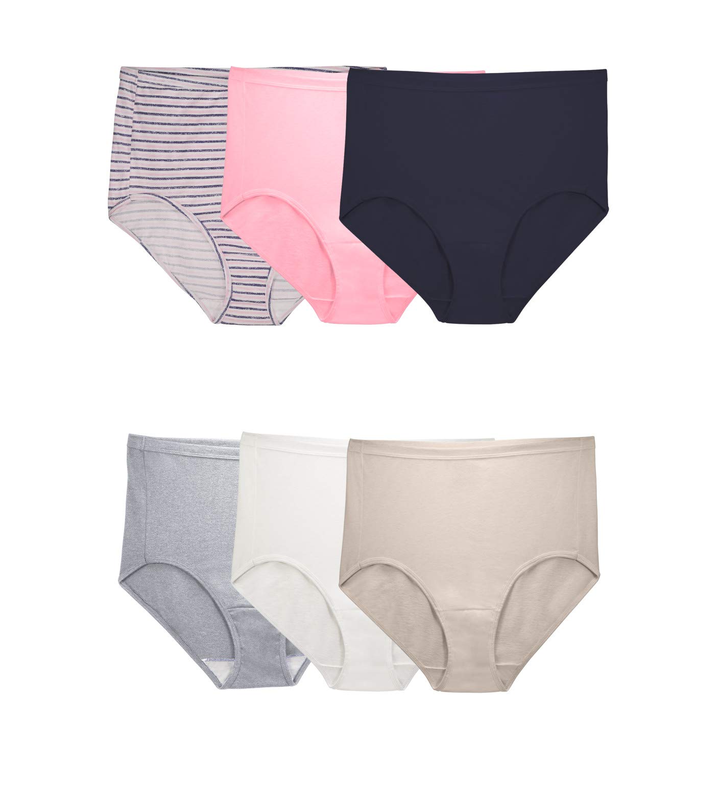 Fruit of the LoomWomen's Cotton Plus Size Brief Underwear, Assorted, 13 (Pack of 6)