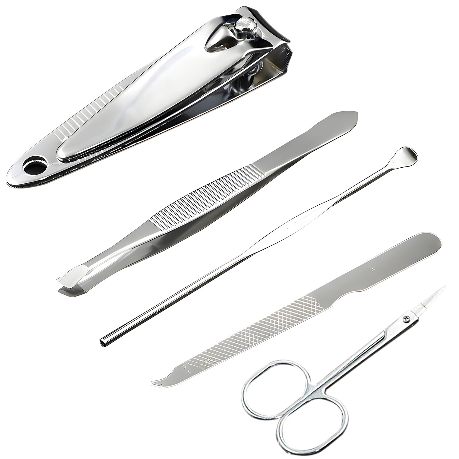 Oblivion Nail Scissors Professional Nail Clippers Kit Manicure Set 5 Pieces Top Grade Stainless Steel Grooming Kit For Travel Or Home Manicure Set