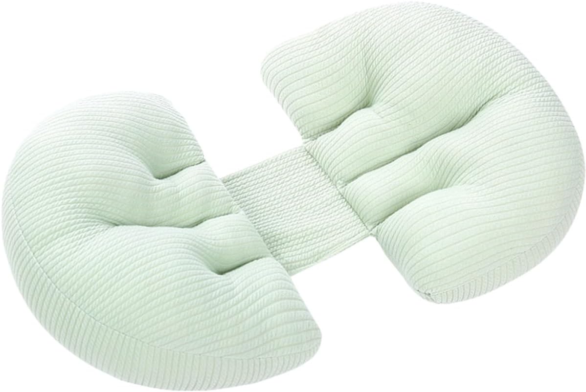 Uonlytech Maternity U-Shaped Pregnancy Pillow Waist Cushion Side Sleeping Support Pillow for Pregnant Women Blue Waist Support Lumbar for Bed Use