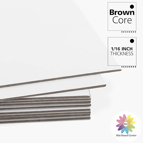 Miniatura 4 de Mat Board Center - Tableros de respaldo blancos, hoja completa, para arte, impresiones, fotos, impresiones y más, paquete de 10, 9 x 12 pulgadas