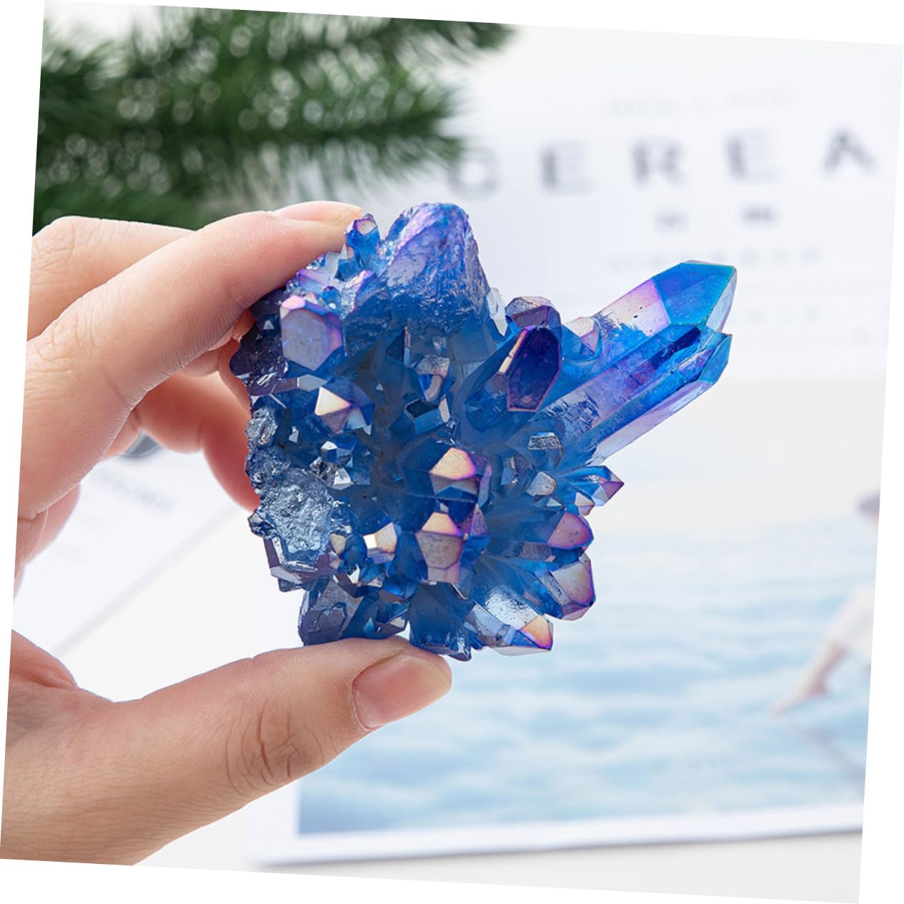 UPKOCH 3 Stück Cluster Förmige Quarz Dekorationen Geode Hängende Natursteine Ornament Natursteine Schmuck Natürliche Edelsteine Natursteine Beschläge Aquarium