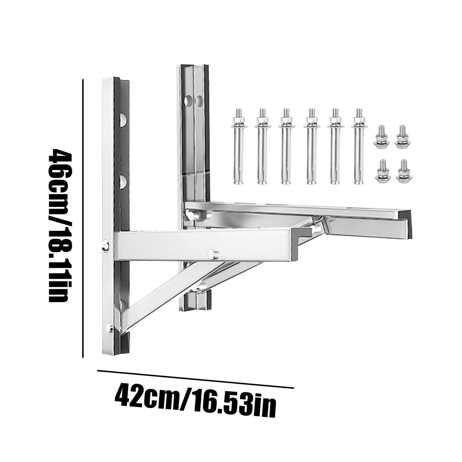 Mini Split Wandhalterung 2-teiliger klappbarer Heavy-Duty-Ständer | Edelstahl-Klimaanlagen-Wandhalterungen für Fenster-Mini-Split-Außeneinheiten, Kompressoren, sowie Wärmepumpen