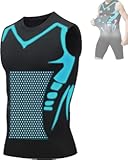 Men Compression Shirt&comma; 2024 New Version Ionic Shaping Sleeveless Vest for for Men to Build a Perfect Body