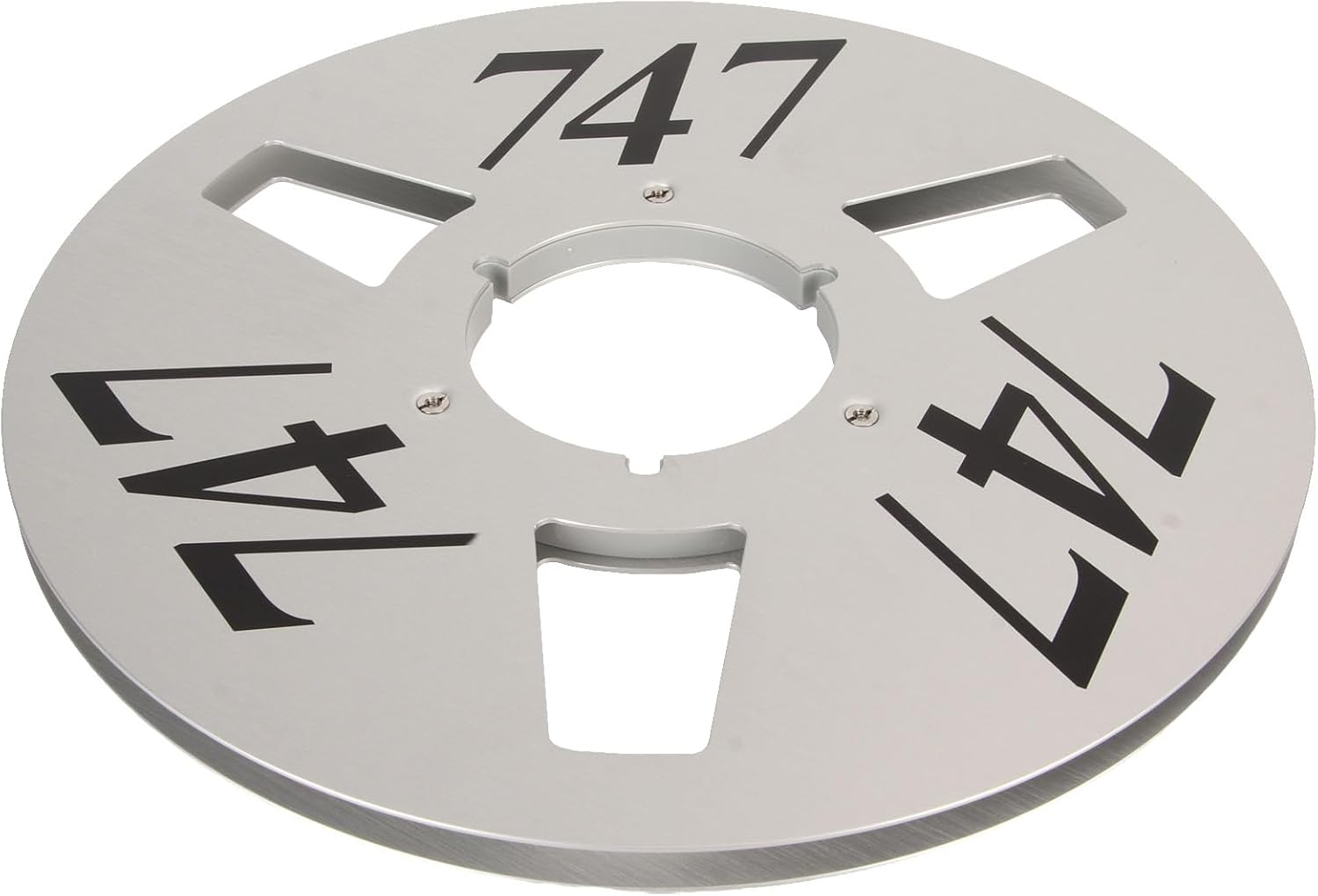 Empty Tape Spool, 1/4 10 Inch Universal Low Noise BendResistant Aluminum Alloy Empty Tape Spool 3 Holes for Reel Tape Player (Silver)