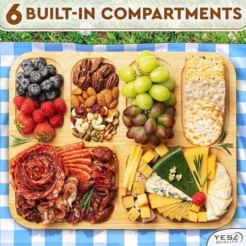 Tabla de cortar rectangular de bambú con tapa miniatura 4