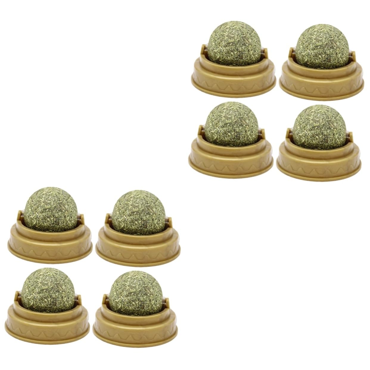 Sosoport 8pièces à Liker pour Catnip Naturel Jouets Muraux Rotatifs Leaf pour Nettoyage Dents Fournitures pour Petits Animaux Vert
