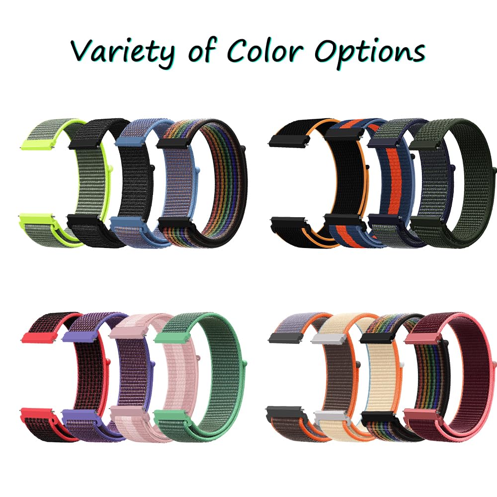 KoGiio 4 Pack 20mm Nylon Correa Para Garmin Vivoactive 6