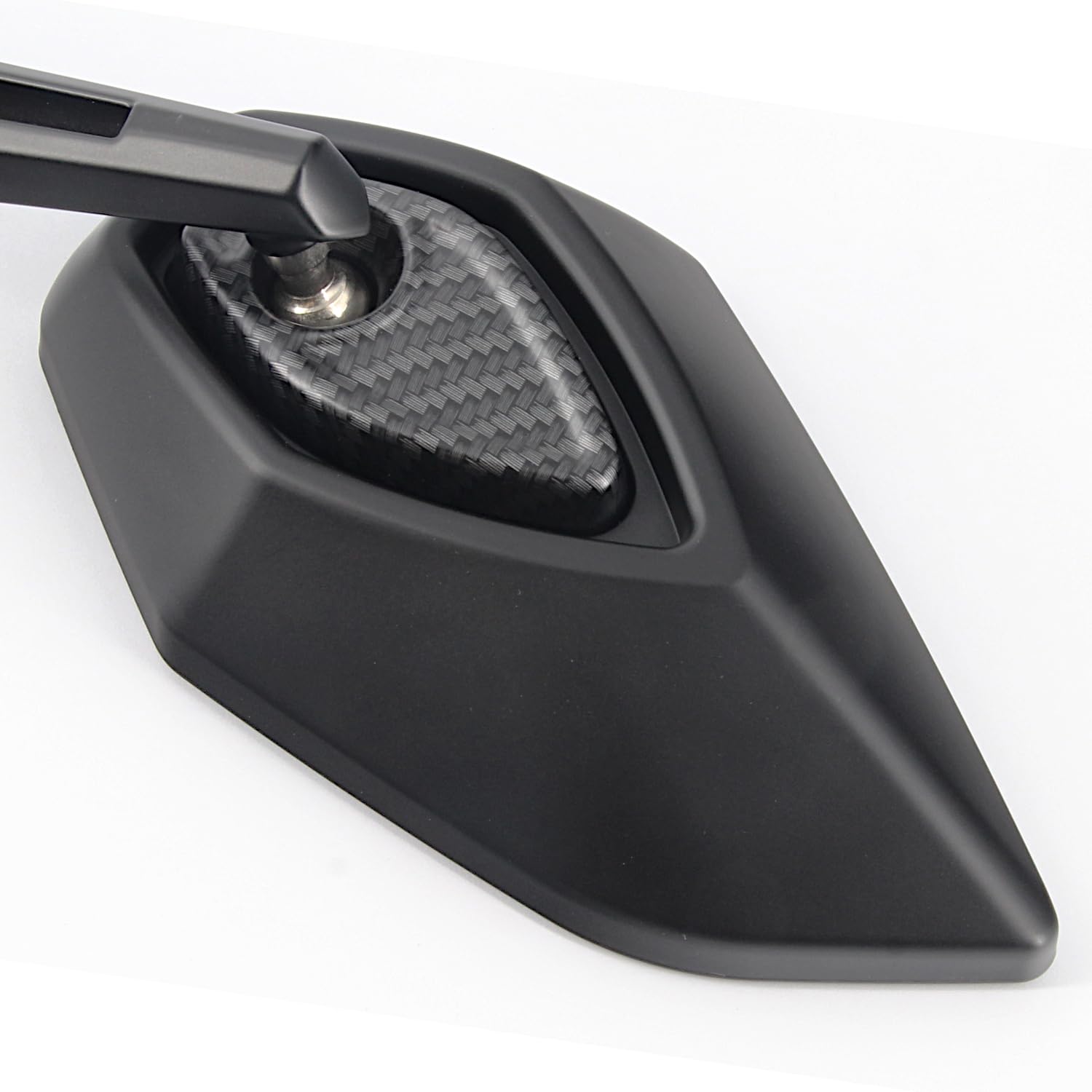 Area1 Espejo para moto y scooter Carbono (2 piezas) Homologado E, 2x M10/M8 rosca derecha + 1xM10/M8 rosca izquierda ATV, Quad (Carbono)