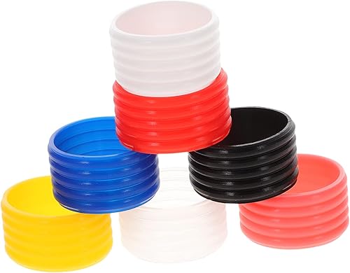 7 unids anillo de goma de sellado de raqueta antideslizante para raqueta de tenis, suministros de tenis, bandas de agarre de bádminton, protectores