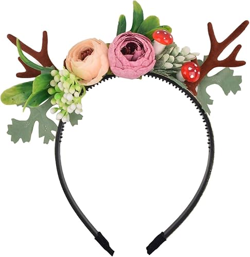 Miniatura 5 de Disfraz de tutú de princesa con ciervos y ciervos de Navidad para niños y niñas, con diadema de cuernos