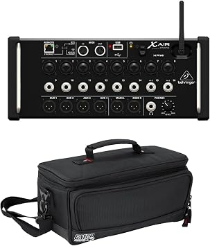 Behringer X Air XR16 Digital Mixer for iPad/Android Tablet with Wi-Fi and USB Recorder - Bundle With Gator Cases Padded Nylon Bag Custom Fit for Behringer X-AIR Mixer,