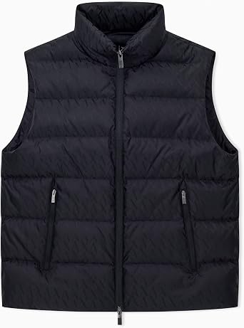Armani Exchange Mens Jacquard Down Puffer Vest