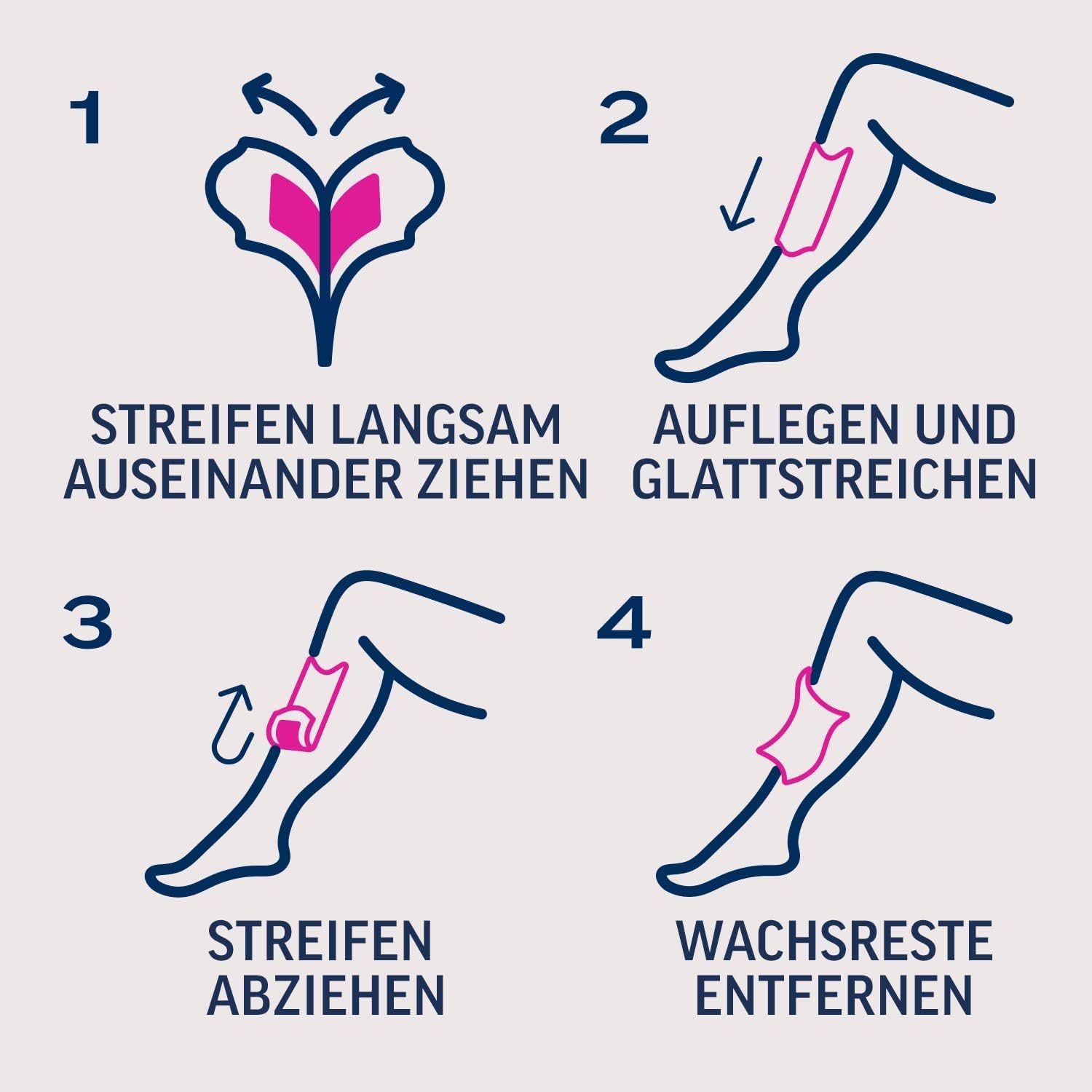 Veet Paski woskowe Easy-Gelwax Technology nogi i ciało do skóry wrażliwej, 20 sztuk