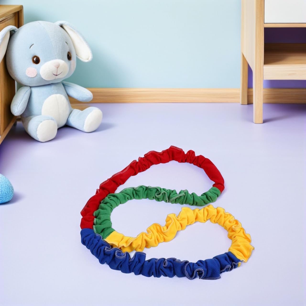 Kisangel Kids Exercise Equipment Elastic Stretch Band Outdoor Activity Band for Team Building Physical Education and Dynamic Movement Training